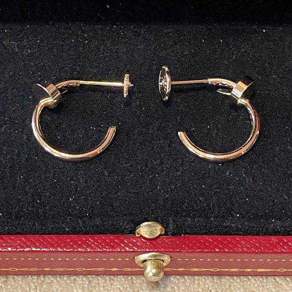 CARTIER Juste Un Clou 18k RG Earrings - Picture 3 of 10